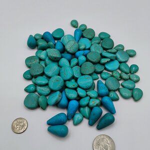 Turquoise semi precious bead lot 100 pieces
